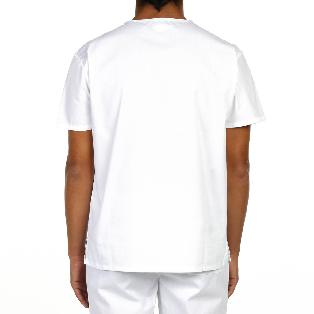 Dickies Unisex V-Neck One Pocket Scrub Top - White