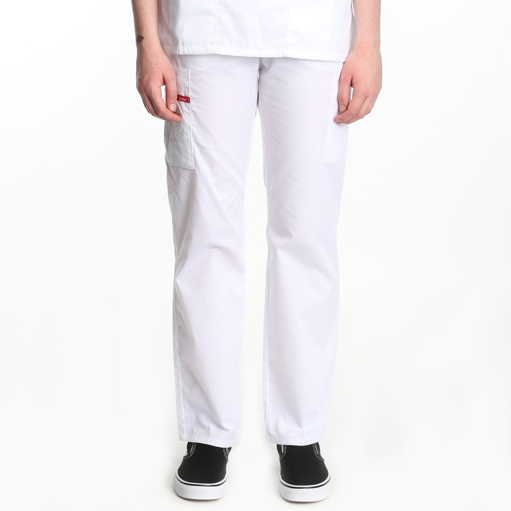 Dickies Natural Rise Elastic Scrub Pant - White