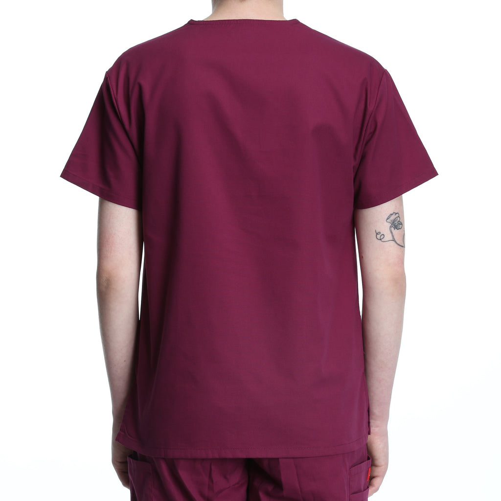 Dickies Women's Two Pocket V-Neck Scrub Top - Wine